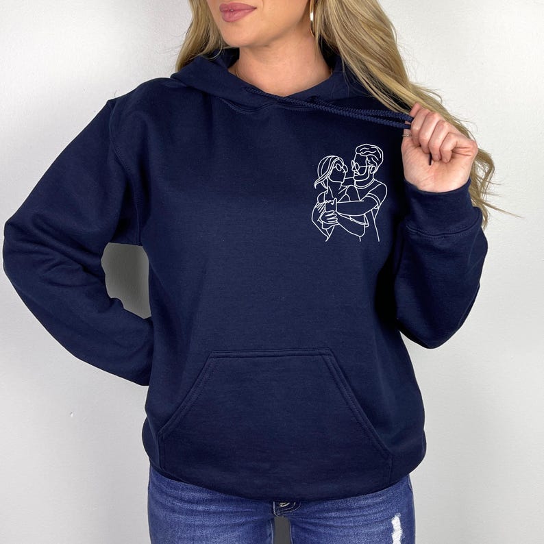 Custom portrait from photo to shirt, outline photo sweatshirt, Custom Photo, custom portrait, Couple Hoodie, Couple Shirt, Couples Hoodie