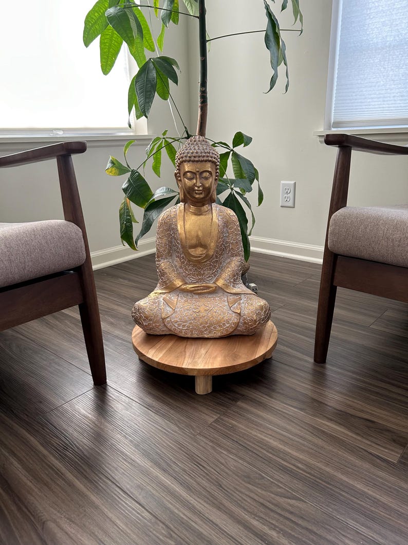 Warm Brown Wood Riser: Farmhouse Plant Stand, Kitchen Decor
