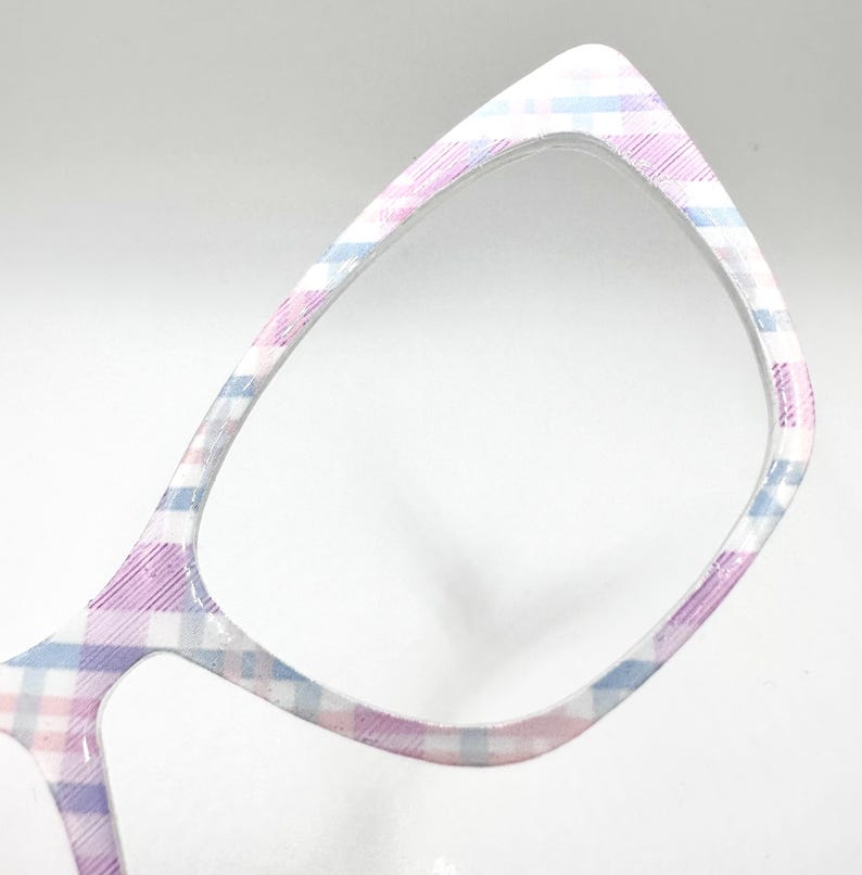 Pastel Plaid Spring Magnetic Toppers for Eyewear such as Pair Brand
