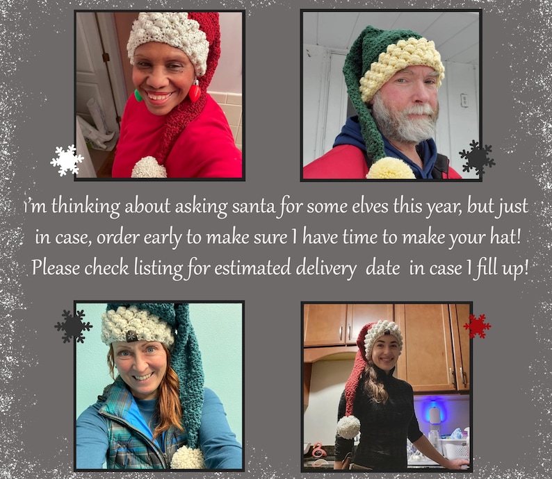Handmade Santa Hat For Men And Women - Long Chunky Knit Rustic Santa Hat Full Of Nordic Charm - Original Design!
Analyze listing