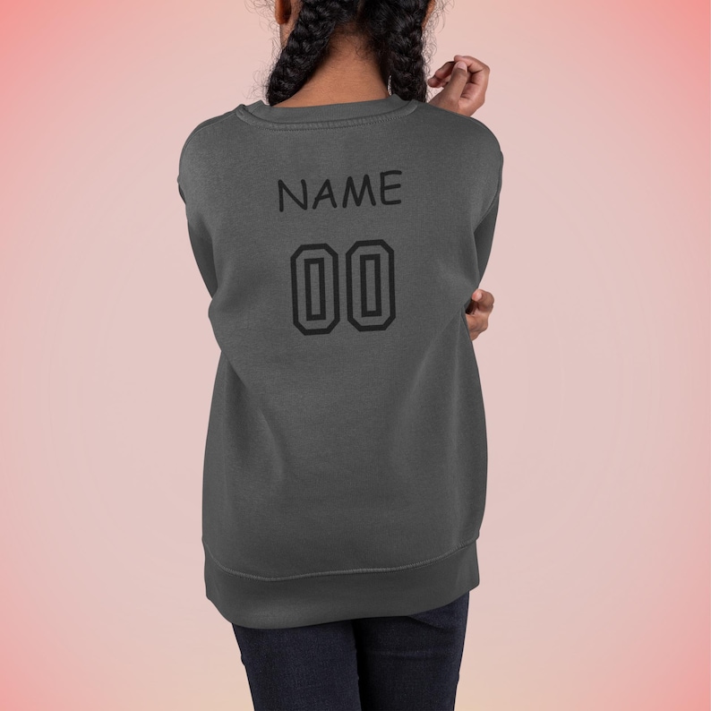 Custom Manga Rugby Girl Sweatshirt | Superhero Design for Kids | Personalized Sports Gift with Name & Number