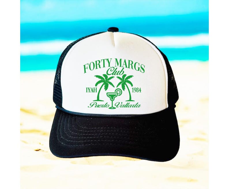 Birthday Club Trucker Hats | beach Birthday Hat | Beach Bachelorette or Birthday party favors | 30 40 50 60 Birthday hats
Analyze listing