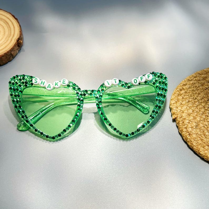 Personalised sunglasses,Personalised heart shaped sunglasses for concert, festival, birthday, events, eras tour,song glasses