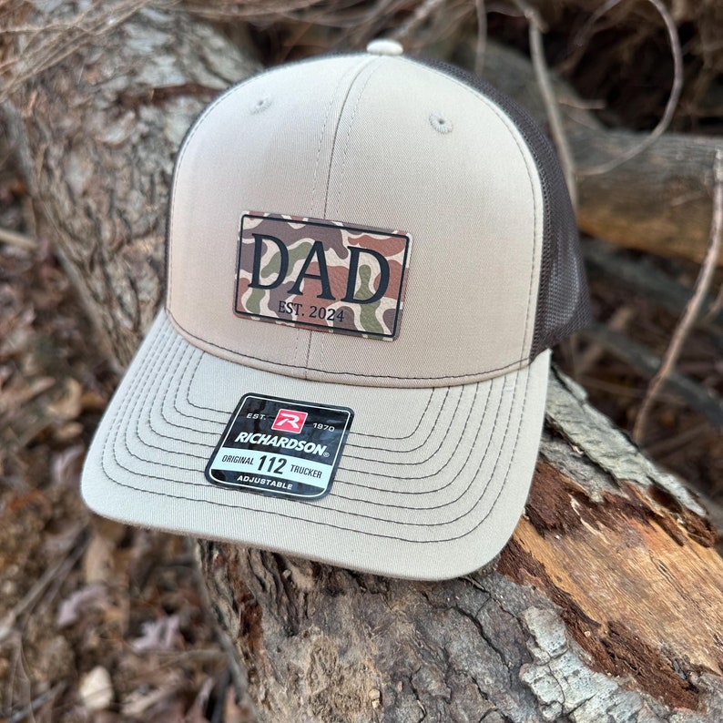 Custom Dad Trucker Hat, Dad Christmas Gift, New Dad Gift, Gift For Husband, Trucker Hat, Grandpa Leatherette Patch Hat, Outdoors, Camo
Analyze listing