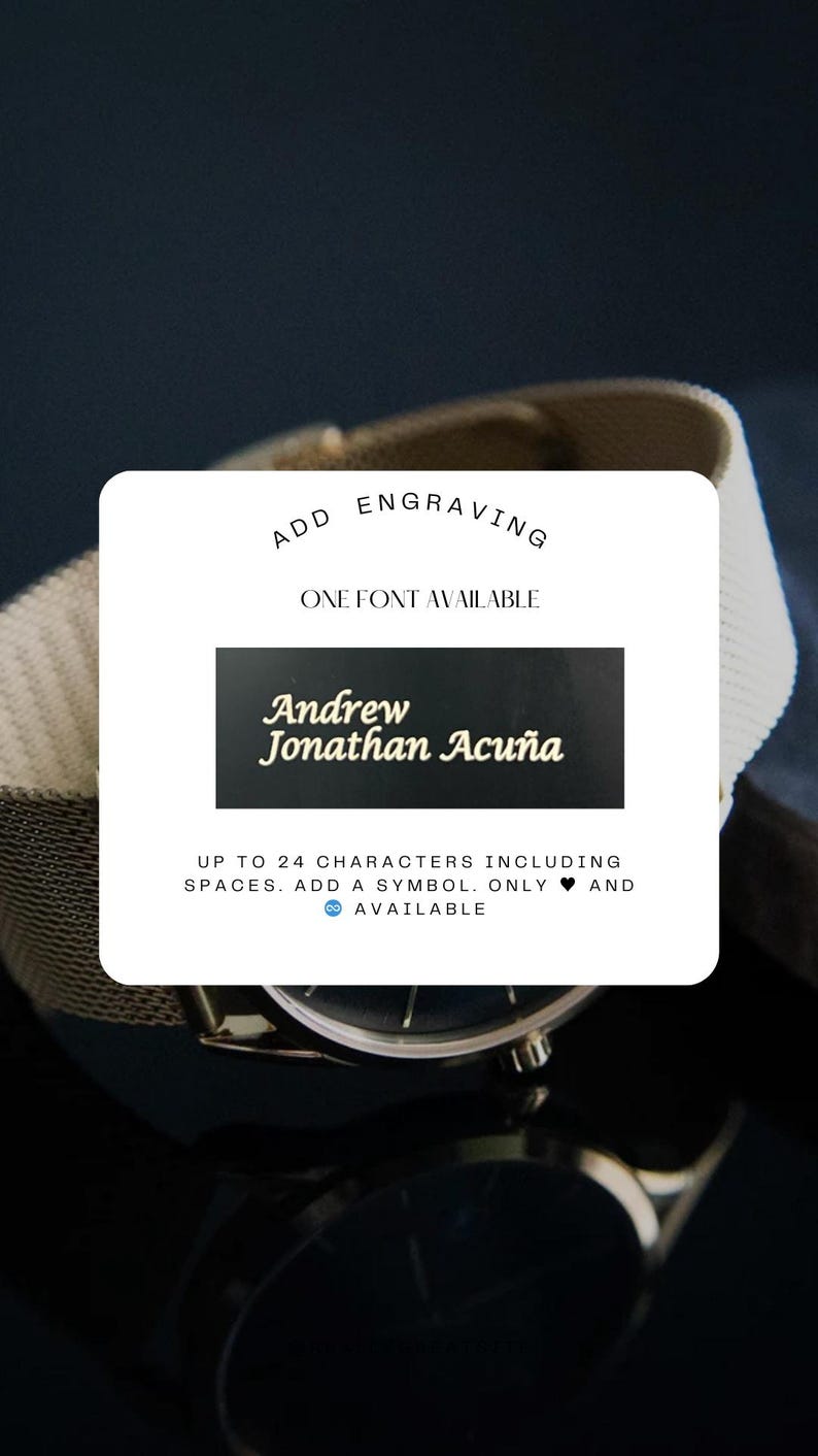 Men's Gold Watch - Minimalist Men's Watch - Personalized watch men gift - Gold Mesh Band Watch - Engraved Men's Watch - The Prestige