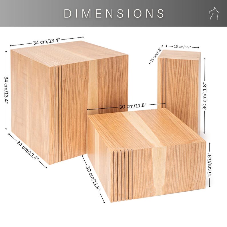 Floor Plant Stand Indoor Wood for Single Planter Stands, Wooden Modern Flower Podium Cubes,Unique Display for House Plants Pot, Pedestal