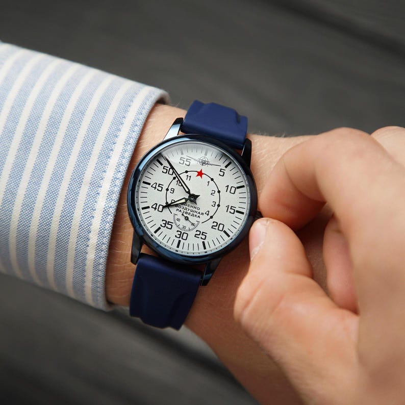 Mens Pobeda - "Air Force", Vintage Soviet Pilot Watch, Mechanical, Unique Gift for men