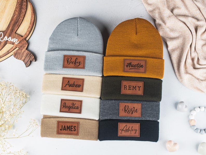 Personalized Baby Beanie, Newborn Baby Beanie Hat, Adult Kids Hat with Name Patch, Unisex Baby Hats, Adult Beanie Hat with Name
Analyze listing