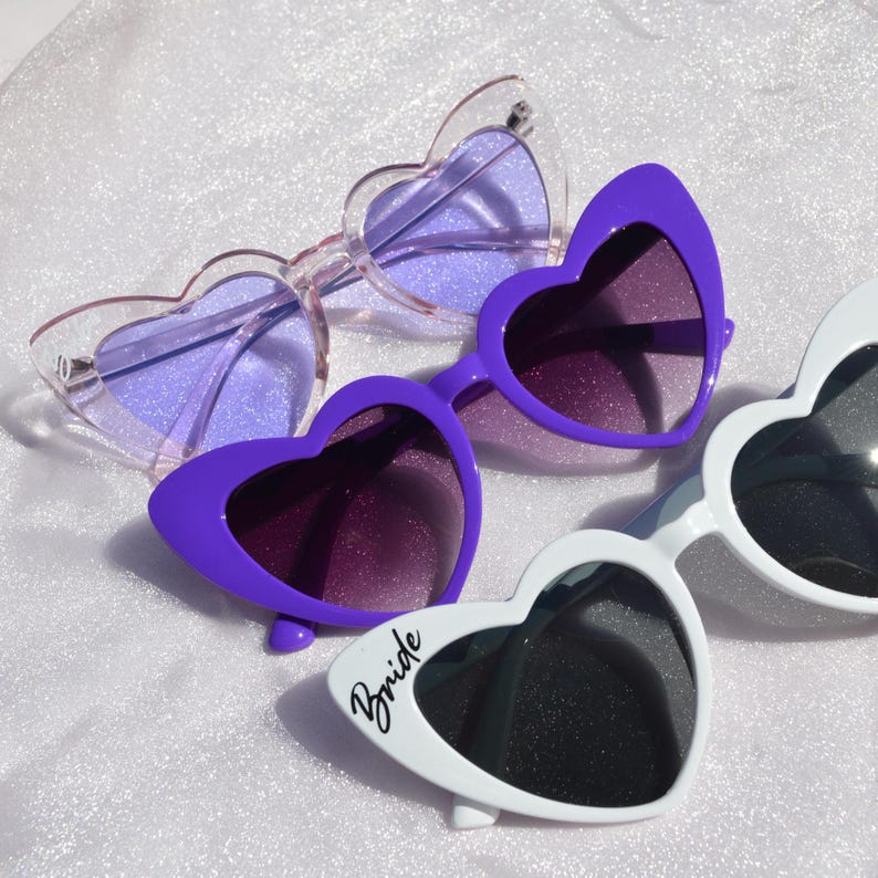 Custom Purple Heart Sunglasses: Lavender Glasses