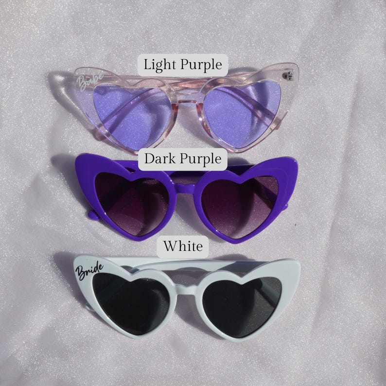 Custom Purple Heart Sunglasses: Lavender Glasses