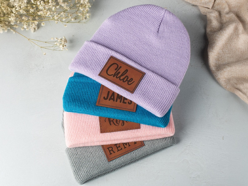 Personalized Baby Beanie, Newborn Baby Beanie Hat, Adult Kids Hat with Name Patch, Unisex Baby Hats, Adult Beanie Hat with Name
Analyze listing