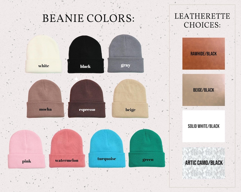 Personalized Baby Hat with Name, Custom Infant Beanie, Leather Patch Beanies for Baby, Customized Baby Knit Beanie, Unique Baby Shower Gift
Analyze listing