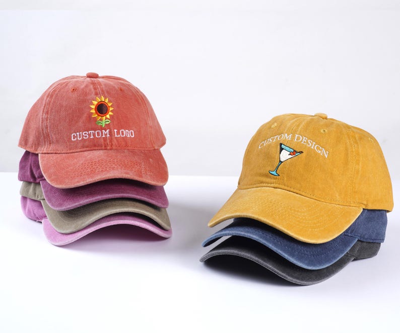 Custom logo embroidered hats, personalized hats, vintage baseball caps, bridal hats, bachelorette party gifts, new mom and dad gifts
Analyze listing
