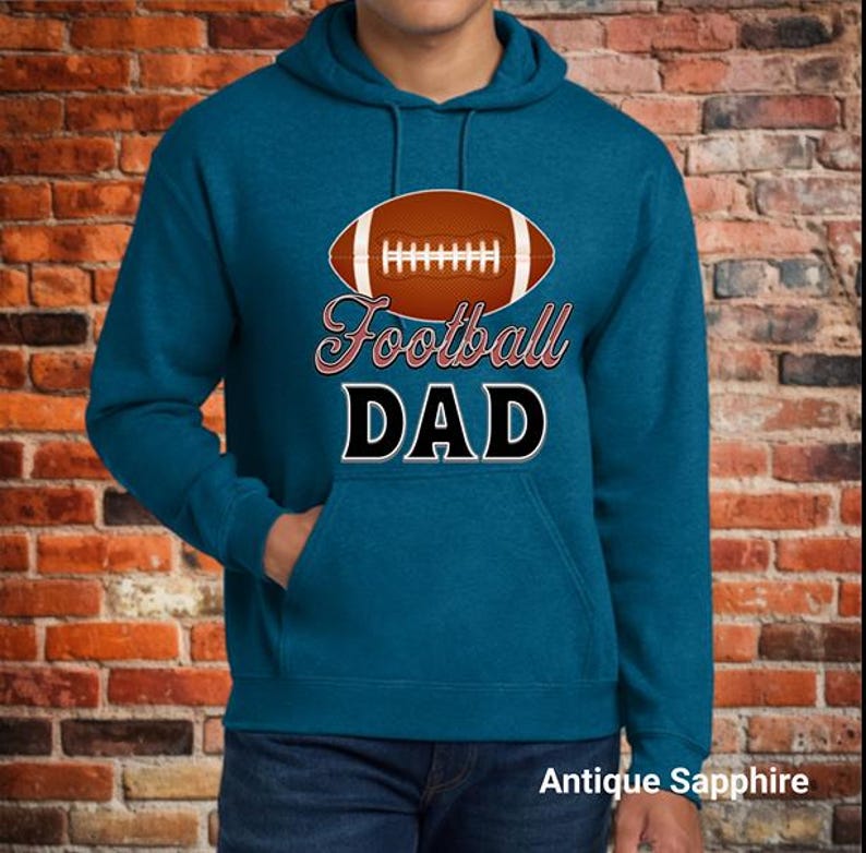 Football Dad Shirt, Sports Game Day Football Dad Shirt, Football Family Shirt, Fathers Day Shirt, Sports Dad Shirt, Unisex Hooded Sweatshirt
