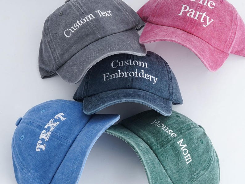 Personalized Text Hat, Custom Logo Embroidered Hat, Retro Baseball Hat, Vintage Style Trucker Hat, Fathers Day Gift, Unisex Baseball Hat.
Analyze listing