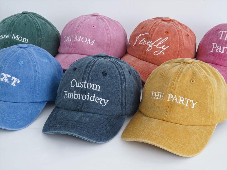 Personalized Text Hat, Custom Logo Embroidered Hat, Retro Baseball Hat, Vintage Style Trucker Hat, Fathers Day Gift, Unisex Baseball Hat.
Analyze listing
