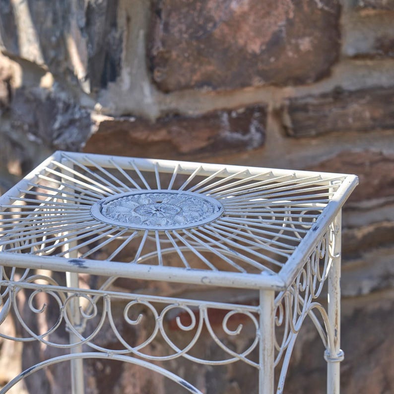 Set of 3 Square Metal Plant Stand Tables "Copenhagen 1843" in Assorted Colors
