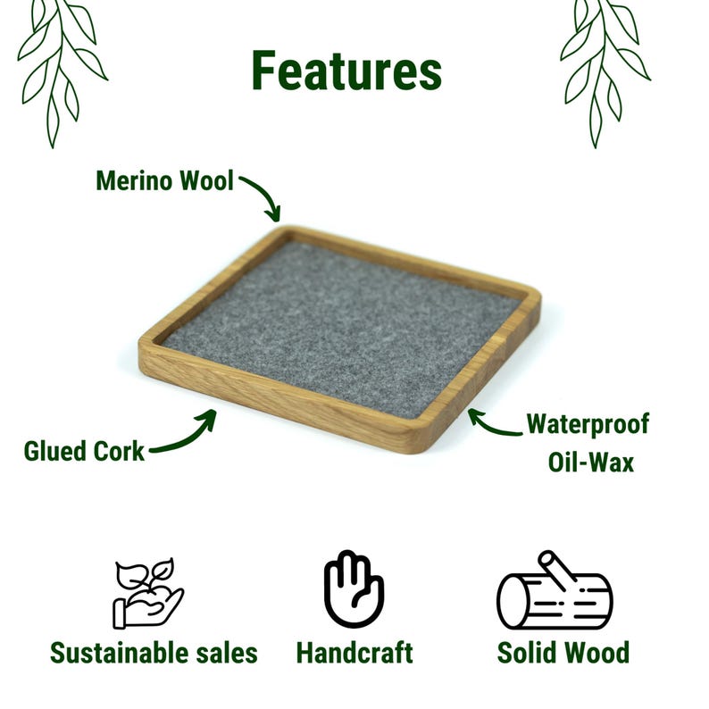 Wooden Catch All Tray | Desk Storage for Office Organization | Custom Desk Organizer | Valet Tray for Home Office | Wood Desk Accessories
