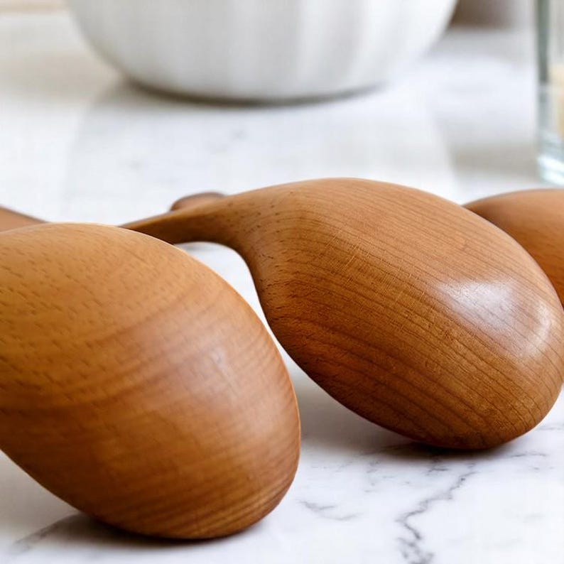 Handcrafted Beech Wood Ladle – Natural Wooden Soup Spoon (3 Sizes)
