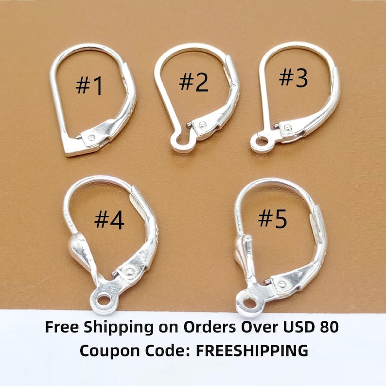 4 Pairs Sterling Silver Earring Plain Leverback, 925 Silver Ear Wire Plain Lever Back for Earring Jewelry Makingg
Analyze listing