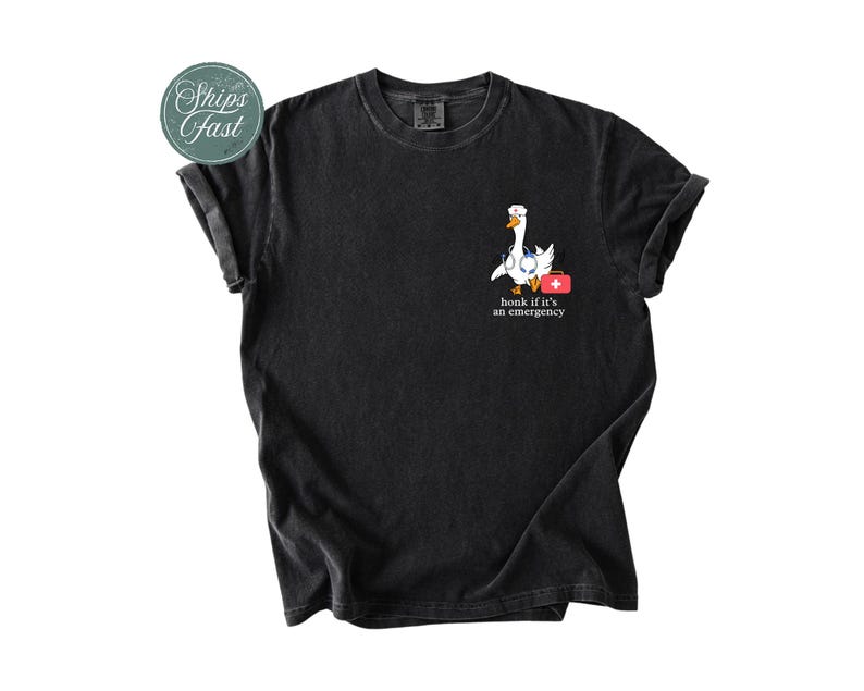 Comfort Colors&reg; ER Nurse Silly Goose Shirt, Funny Emergency Department Shirt, Honk If It's An Emergency Nurse Shirt, RN Nurse T-Shirt