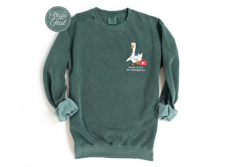 Comfort Colors&reg; ER Nurse Silly Goose Shirt, Funny Emergency Department Shirt, Honk If It's An Emergency Nurse Shirt, RN Nurse T-Shirt
