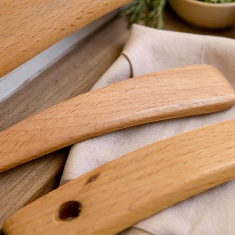 Handcrafted Beech Wood Ladle – Natural Wooden Soup Spoon (3 Sizes)
