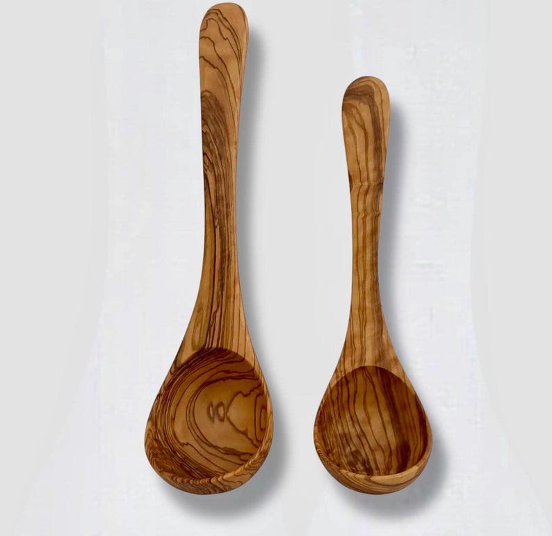 Olive Wood Ladles | Soup Ladle, Sauce Ladle, Serving Ladle | Handmade Wooden Ladles | Rustic Kitchen | Housewarming Gifts
Analyze listing