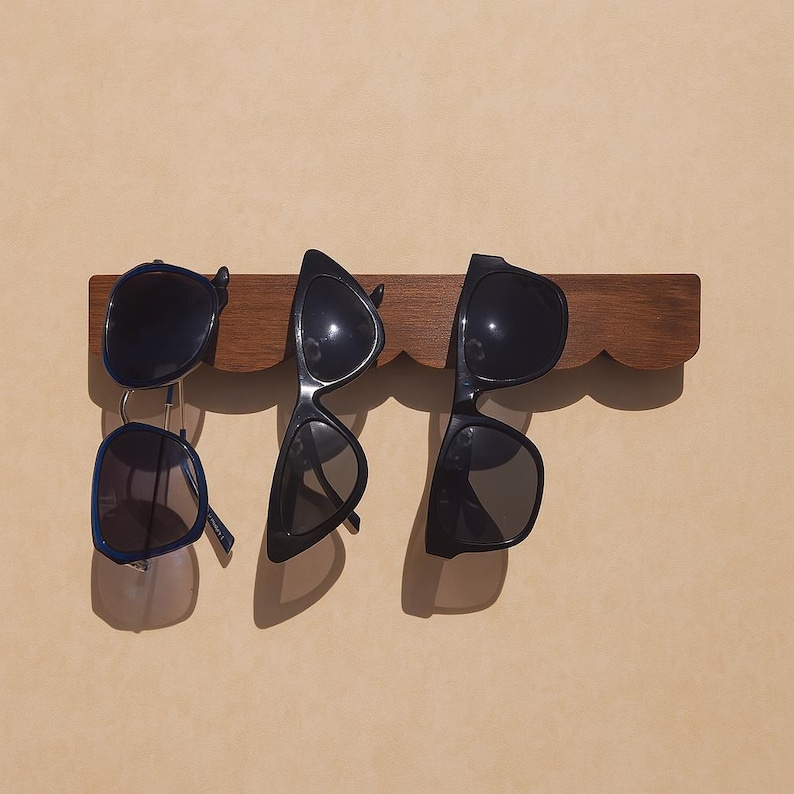 Sunglasses holder wall, Unique sunglasses rack, Wave glasses holder, Minimalist sunglasses display, Eyeglasses storages, Glasses organizer