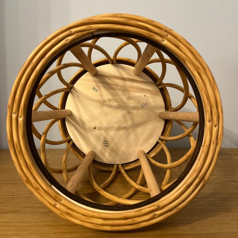 Handwoven Boho Rattan Plant Basket – Eco-Friendly Natural Bamboo Planter & Stand Basket for Plants, Home Decor, Housewarming Gift
