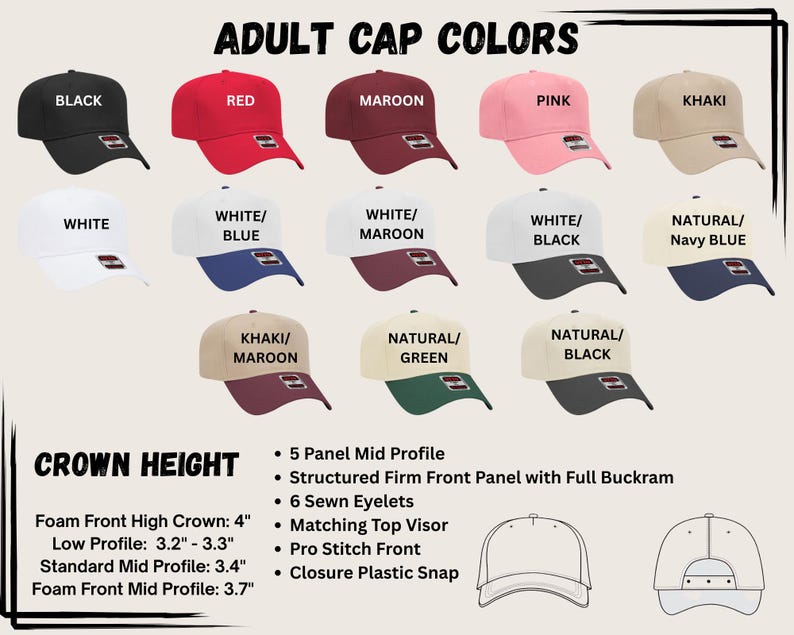 Custom Embroidered Hat, Personalized Baseball Cap with Text, Custom Name Hat – Monogram Gift – Adjustable Dad Hat – Custom Cap for Men/Women
Analyze listing