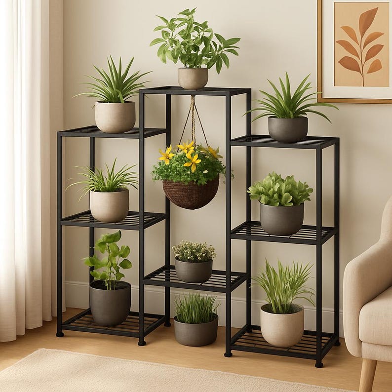 Wrought Iron Plant Stand Outdoor Metal Plant Stand Indoor Metal Plant Pot Stand Metal Flower Pot Stand Metal Plant Rack Potted Plant Stand
