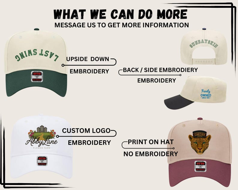 Custom Embroidered Hat, Personalized Baseball Cap with Text, Custom Name Hat – Monogram Gift – Adjustable Dad Hat – Custom Cap for Men/Women
Analyze listing