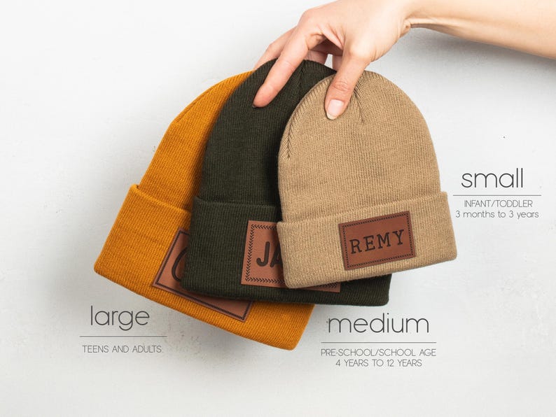 Personalized Baby Beanie, Newborn Baby Beanie Hat, Adult Kids Hat with Name Patch, Unisex Baby Hats, Adult Beanie Hat with Name
Analyze listing