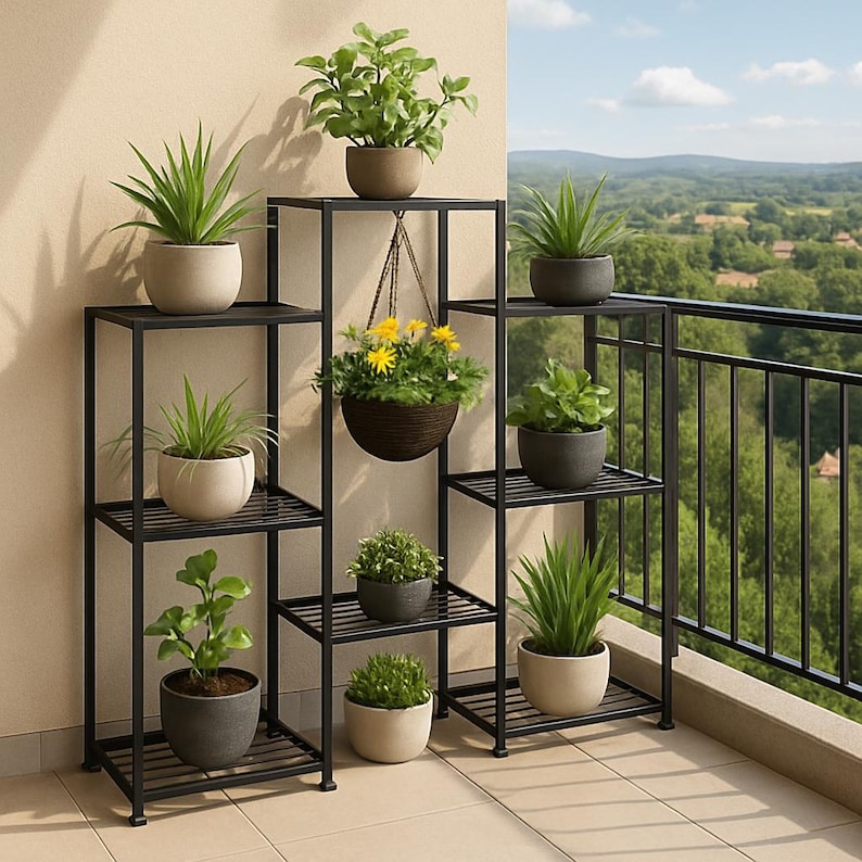 Wrought Iron Plant Stand Outdoor Metal Plant Stand Indoor Metal Plant Pot Stand Metal Flower Pot Stand Metal Plant Rack Potted Plant Stand
