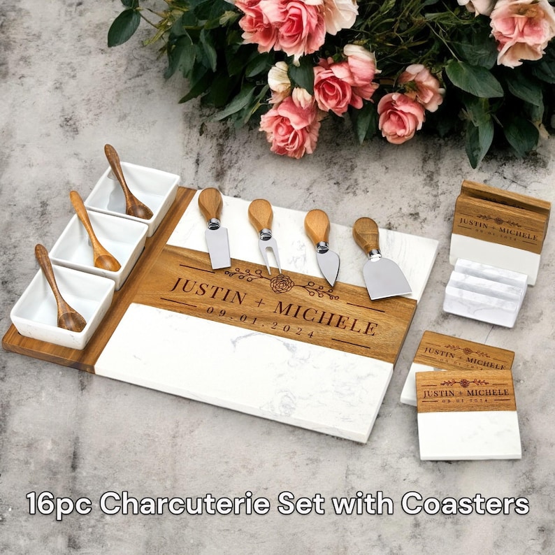 Marble wood charcuterie board, wedding gift, gift for couple, anniversary gift, housewarming gift, engagement gift, bridal shower gift
Analyze listing