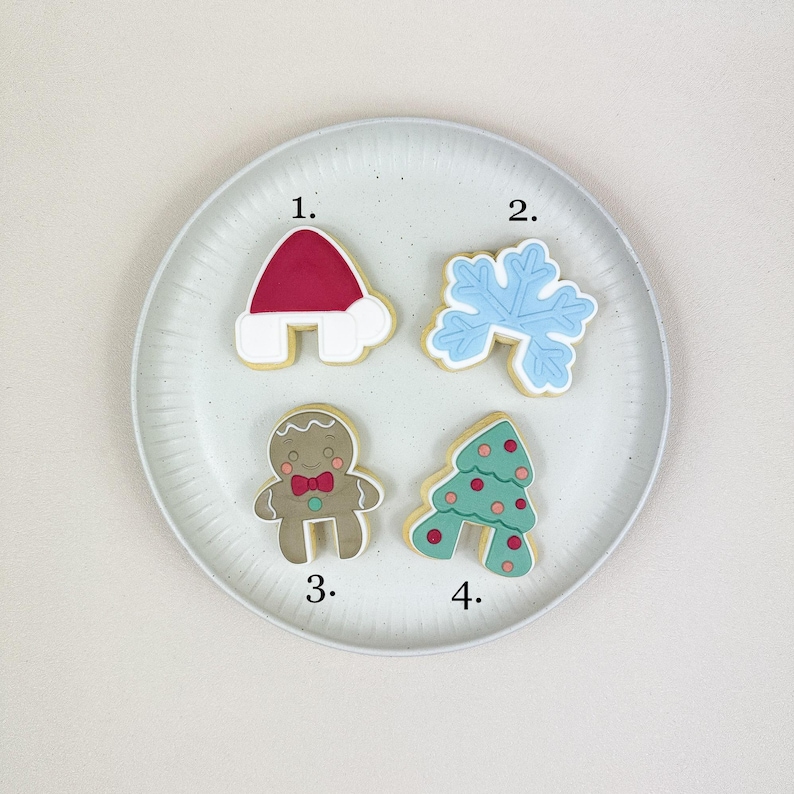 Christmas Hot Chocolate Topper Set – Cookies for the Cup Rim Cookie Cutter + Embosser Stamp
