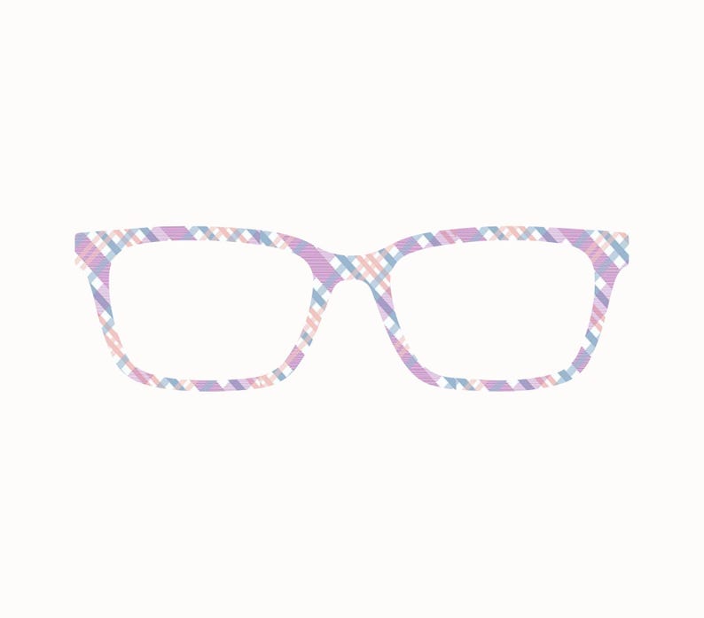 Pastel Plaid Spring Magnetic Toppers for Eyewear such as Pair Brand