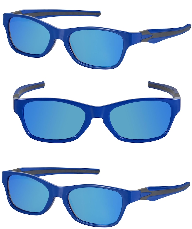 Reading Sunglasses with Full Reader Lens (No Bifocal) - 3 Pair of Lightweight UV400 Sun Readers, Unisex Wrap Frame