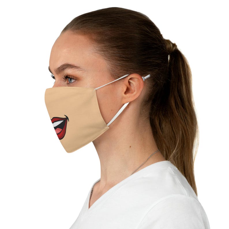 Smiling Lips Face Mask For Political Protest Anonymous Face Cover Anti Facial Recognition Adjustable Funny Protect Identity Face Mask Light