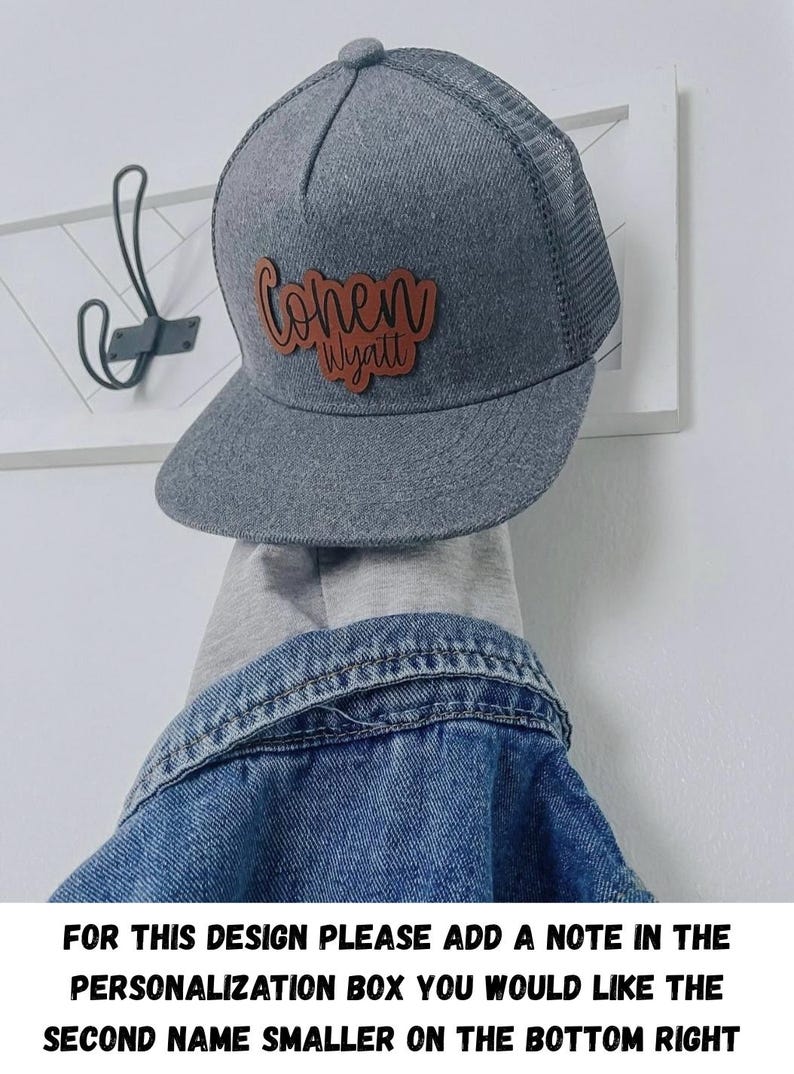 Personalized Leather Patch Snapback Hat: Custom Infant, Toddler, Youth
Analyze listing