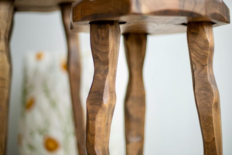 Wood Plant Stand Tripod Stool, Bathtub Side Table, Small End Table