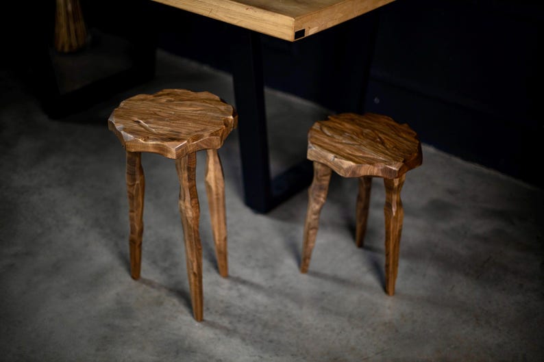 Wood Plant Stand Tripod Stool, Bathtub Side Table, Small End Table