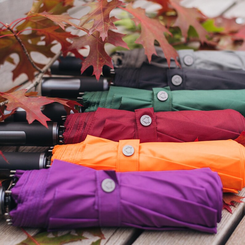 Folding Umbrella with Ring, Auto Open and Close, Useful Gift for Men