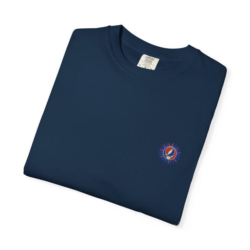 Grateful Dead Sun Shirt | Steal Your Face Mini Chest Tee | Comfort Colors