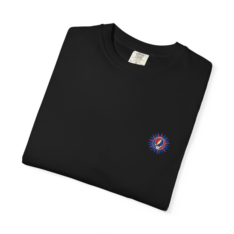 Grateful Dead Sun Shirt | Steal Your Face Mini Chest Tee | Comfort Colors