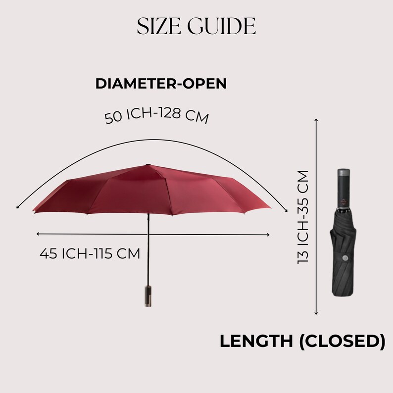 Folding Umbrella with Ring, Auto Open and Close, Useful Gift for Men