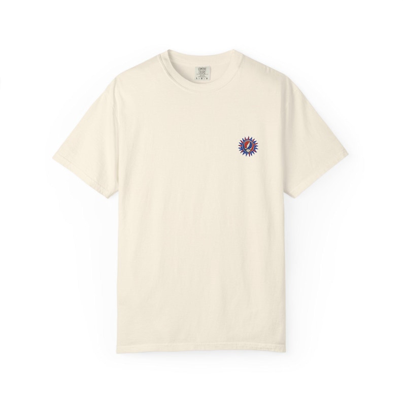 Grateful Dead Sun Shirt | Steal Your Face Mini Chest Tee | Comfort Colors