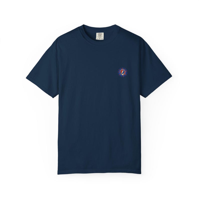 Grateful Dead Sun Shirt | Steal Your Face Mini Chest Tee | Comfort Colors