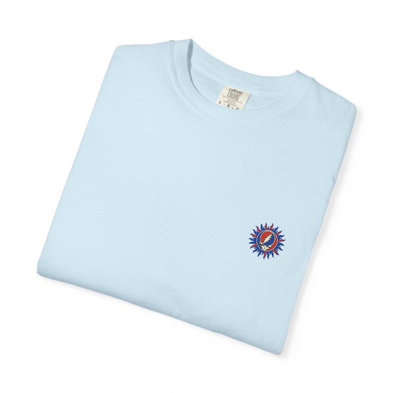 Grateful Dead Sun Shirt | Steal Your Face Mini Chest Tee | Comfort Colors